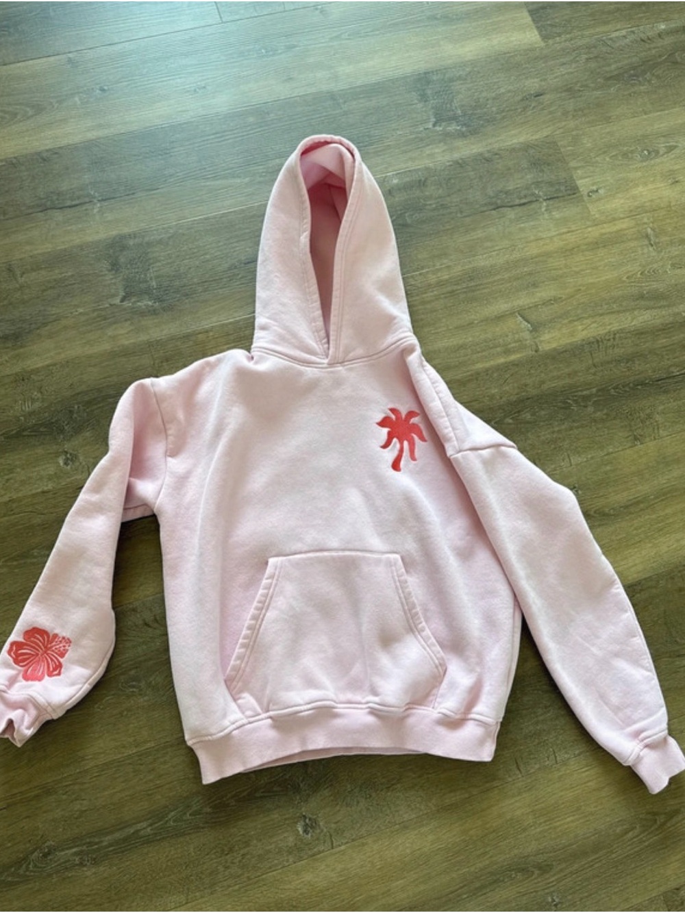Pink Palm Puff Everything comes in Waves Hoodie